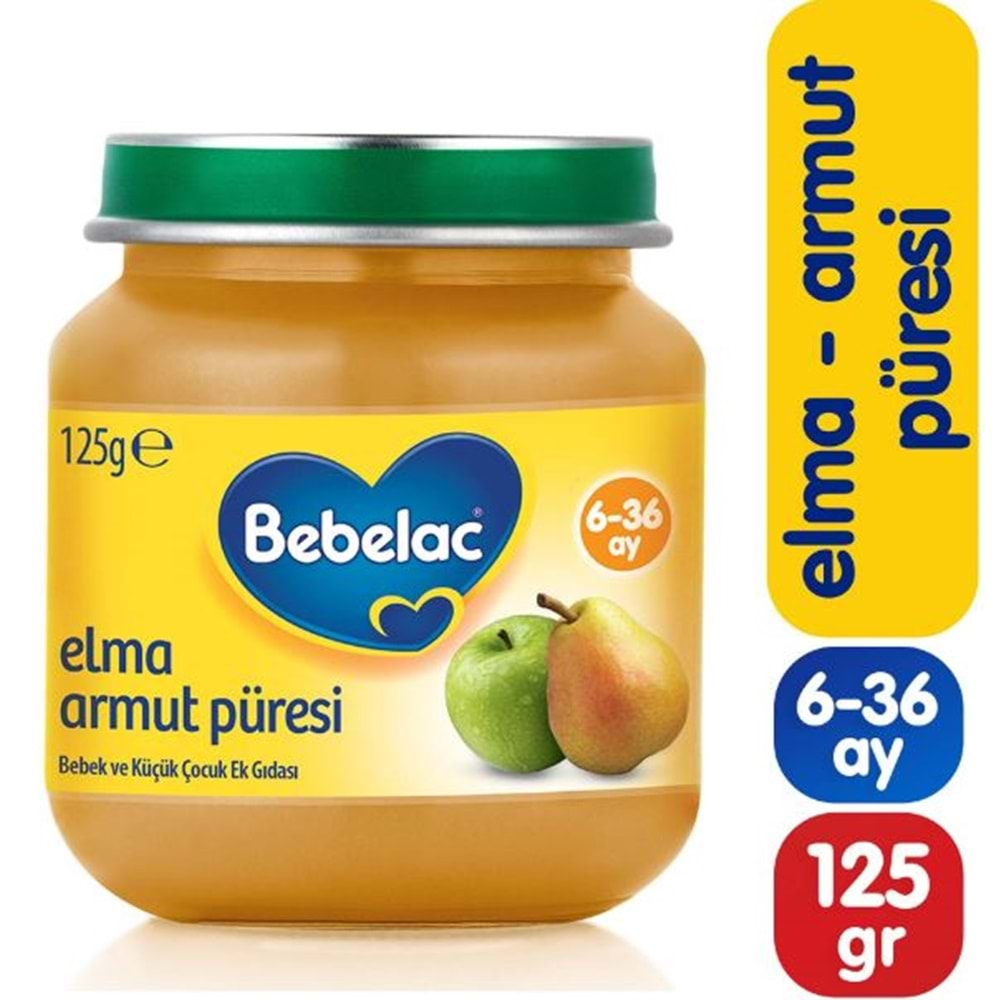 Bebelac Nutricia Elma Armut Püresi 125 Gr Cam Kavanoz