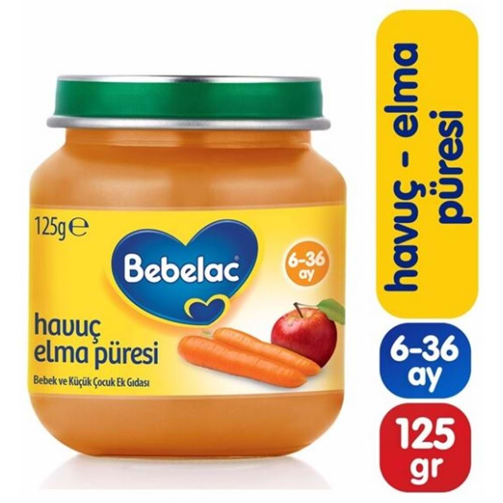 Bebelac Havuç Elma Püresi Kavanoz Maması 125 Gr