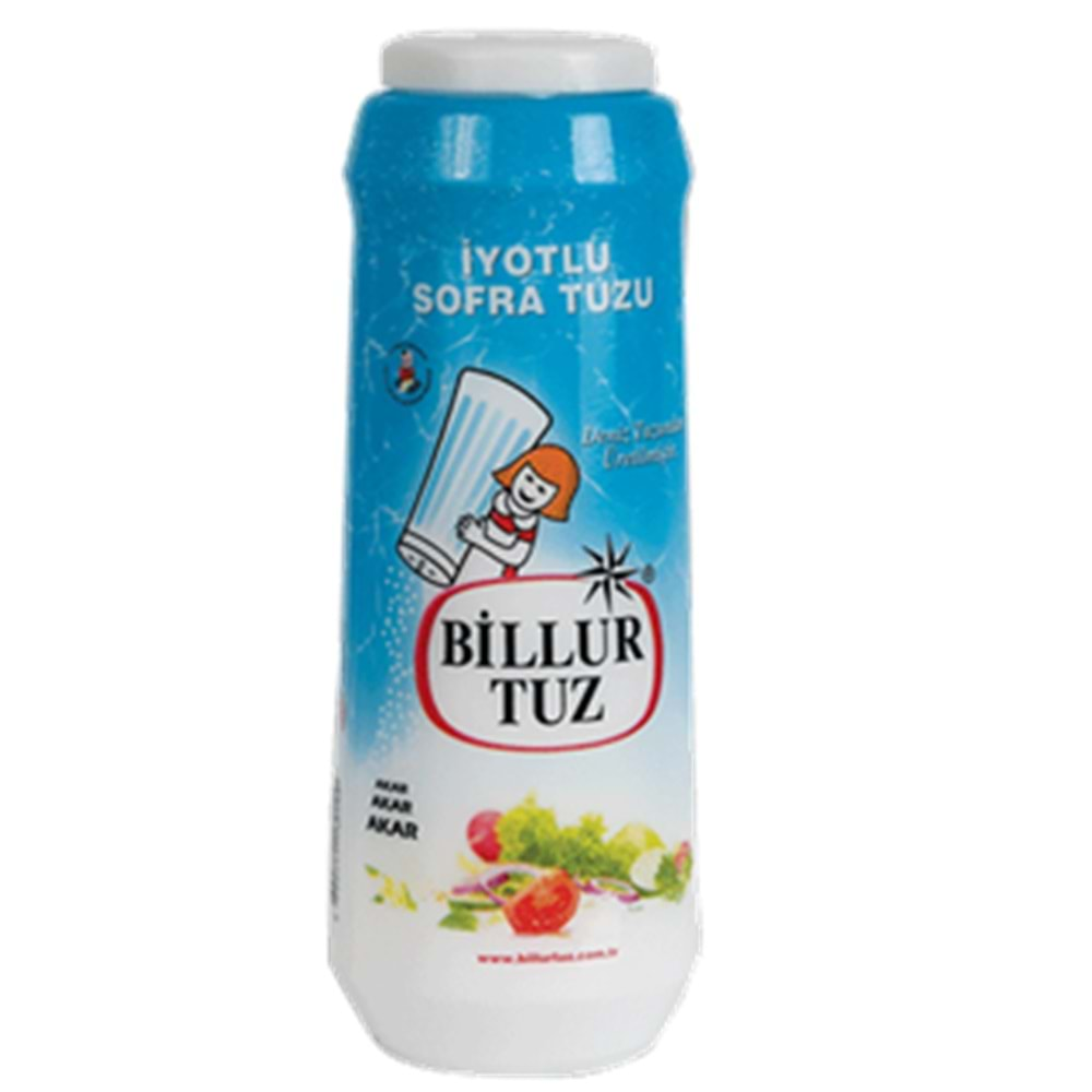 Billur Tuz Rafine İyotlu Sofra Tuzluğu 500 Gr