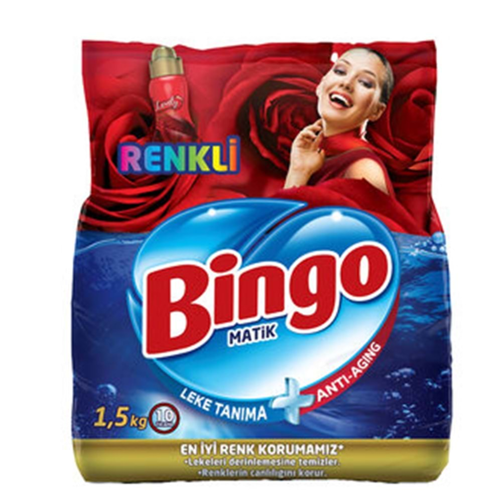 Bingomatik Renkli Toz Çamaşır Deterjanı 1.5 Kg