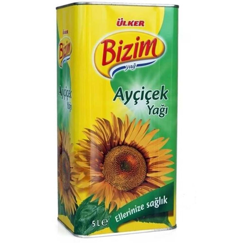 Ülker Bizim Ayçiçek Yağı Teneke 5 Lt