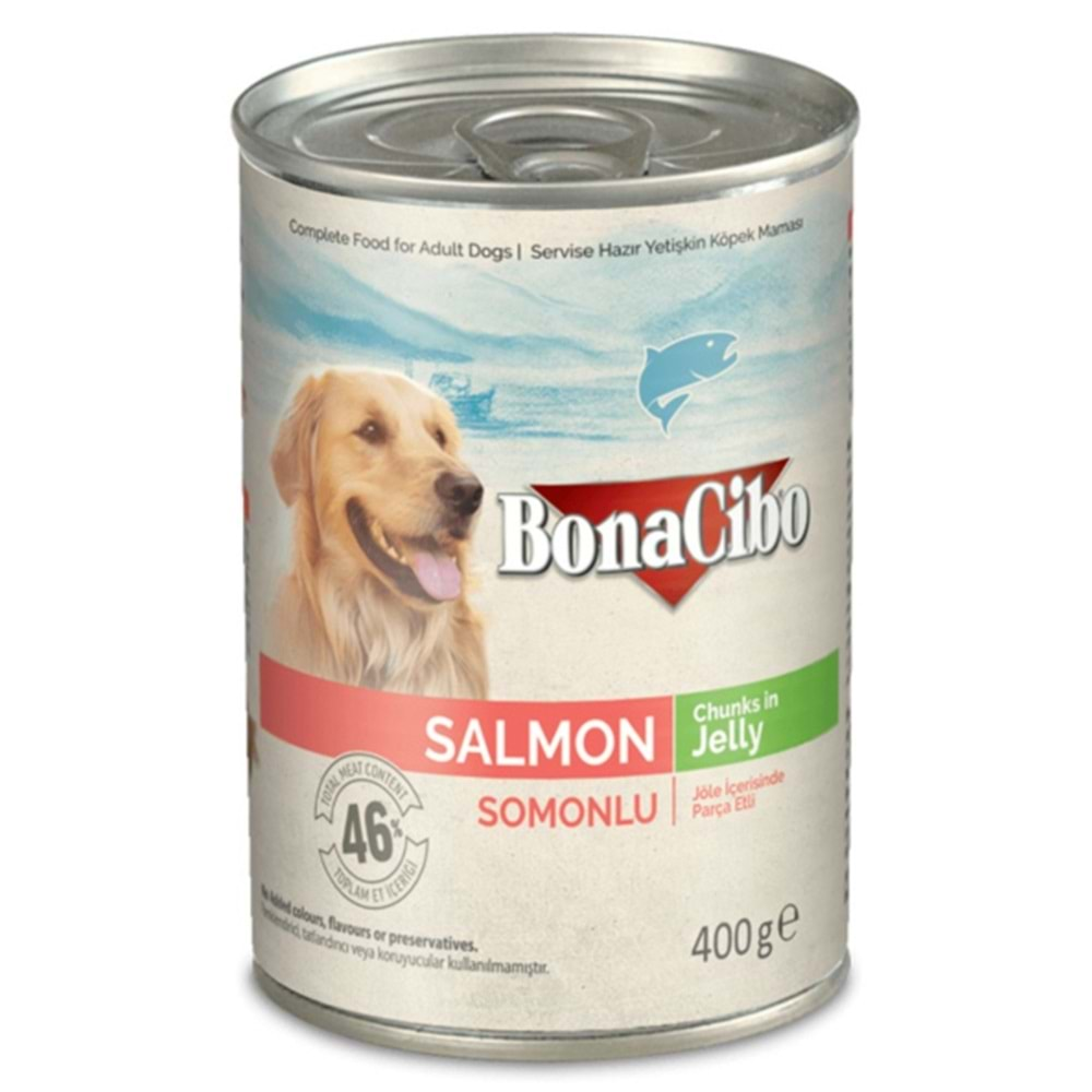 Bonacibo Jöleli Somonlu Yaş Yetişkin Köpek Maması 400 GR