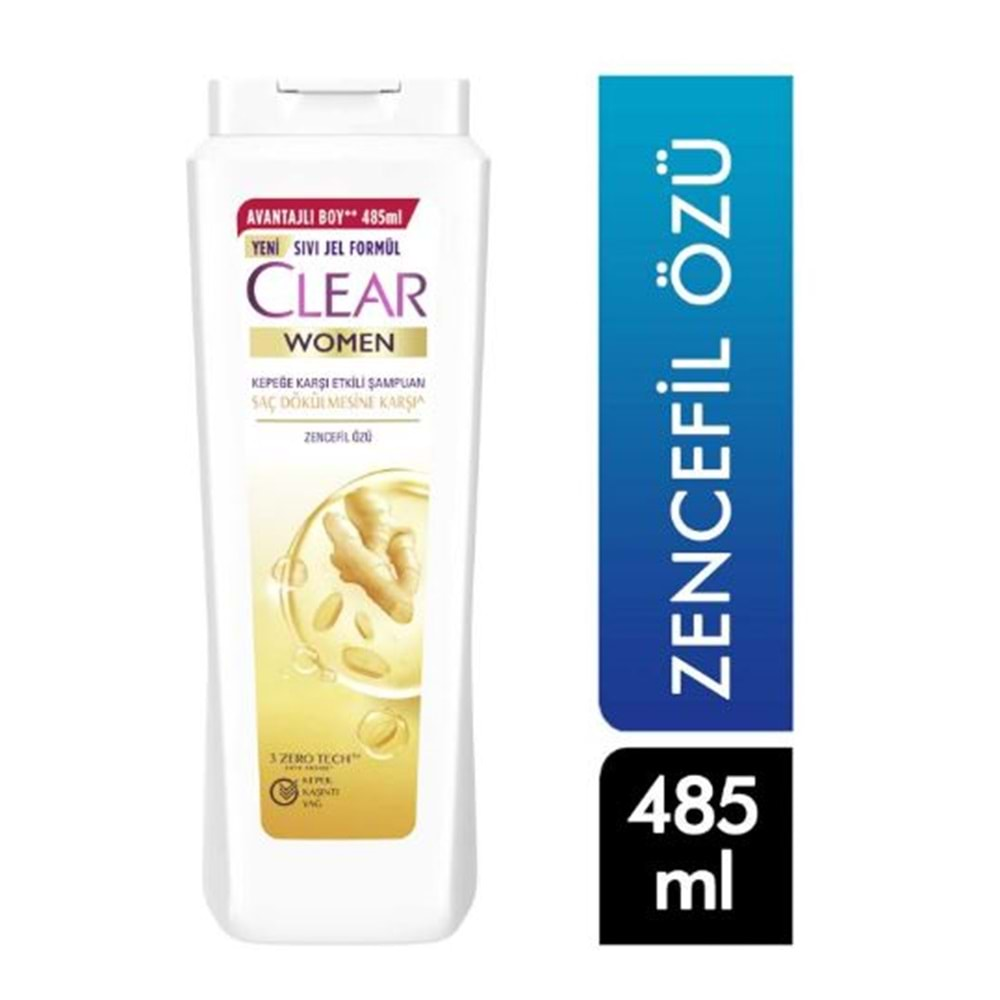 Clear Şampuan 485 ml Women Kepeğe Karşı Etkili Saç Dökülmesine Karşı