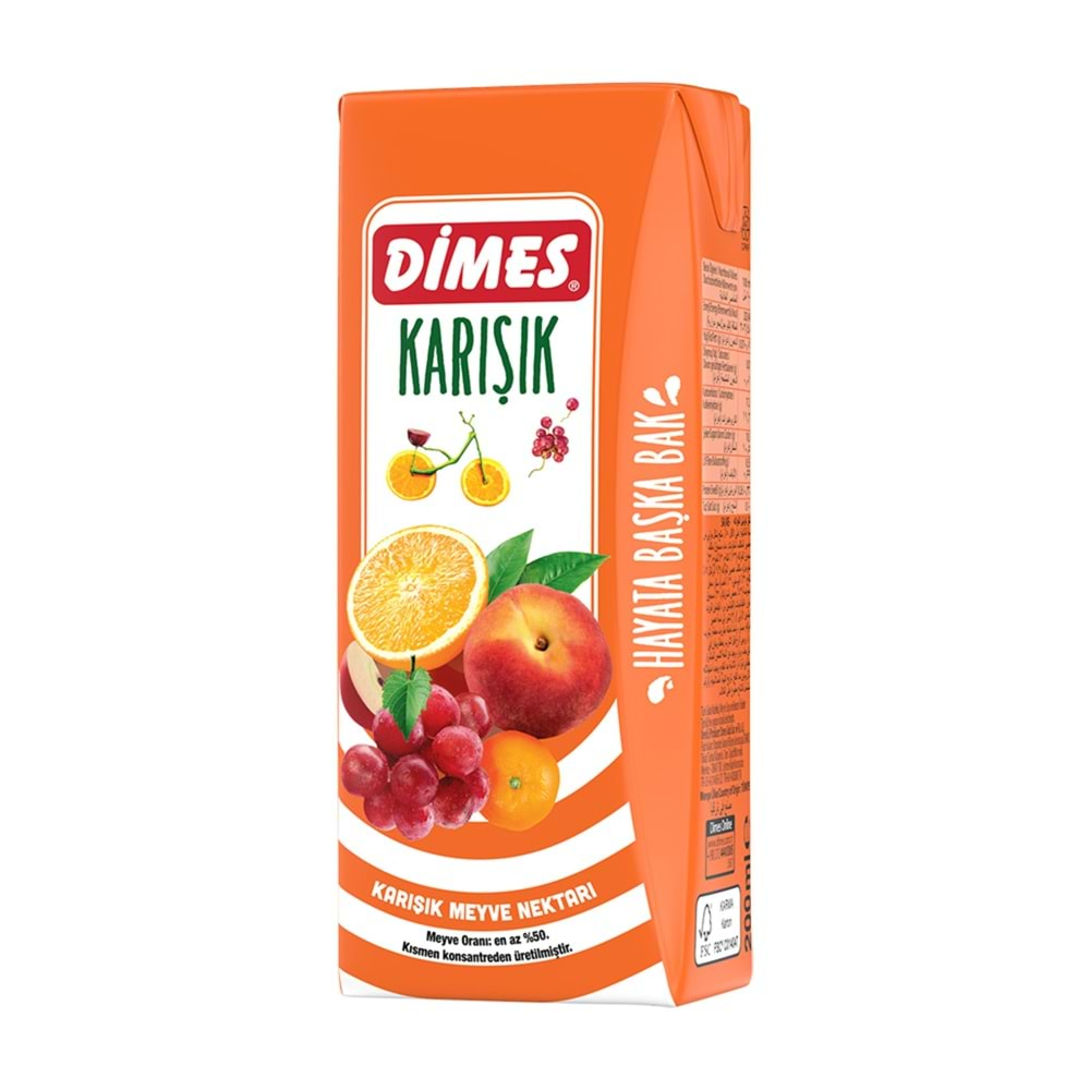 Dimes Karışık Meyve Aromalı Meyve Suyu 200 Ml