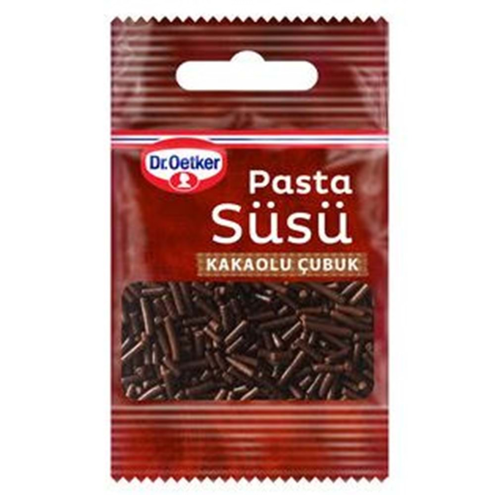 Dr. Oetker Dekor Pasta Süsü Kakaolu Çubuk 10 Gr