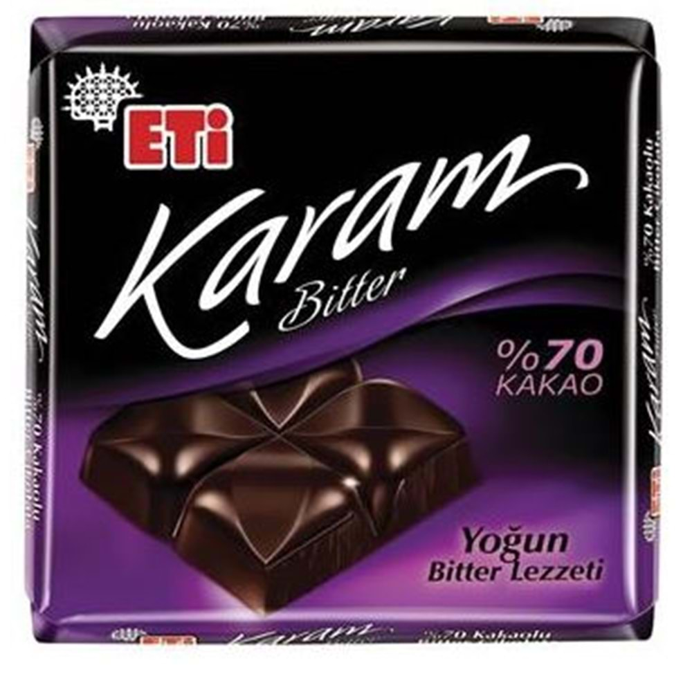 Eti Karam %70 Kakaolu Yoğun Bitter Çikolata 60 Gr