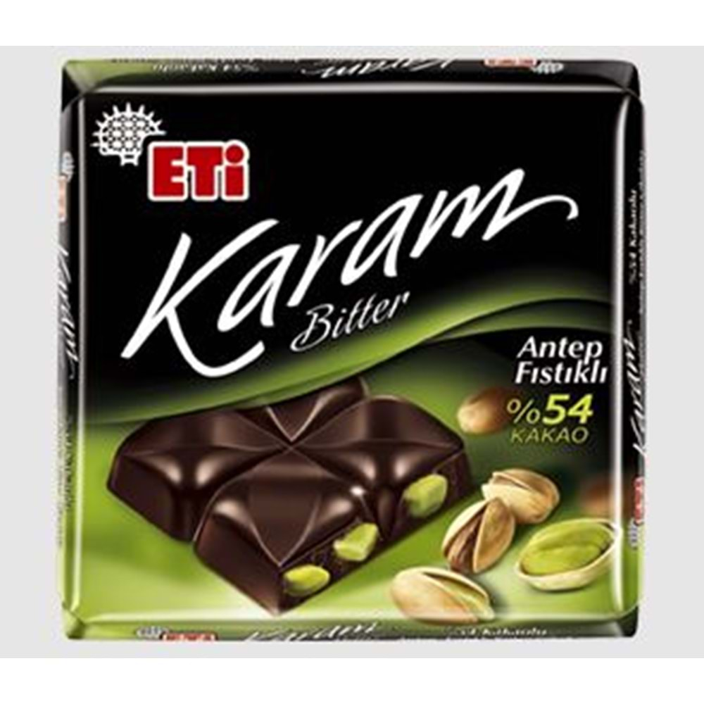 Eti Karam %54 Antep Fıstıklı Bitter Çikolata 60 Gr