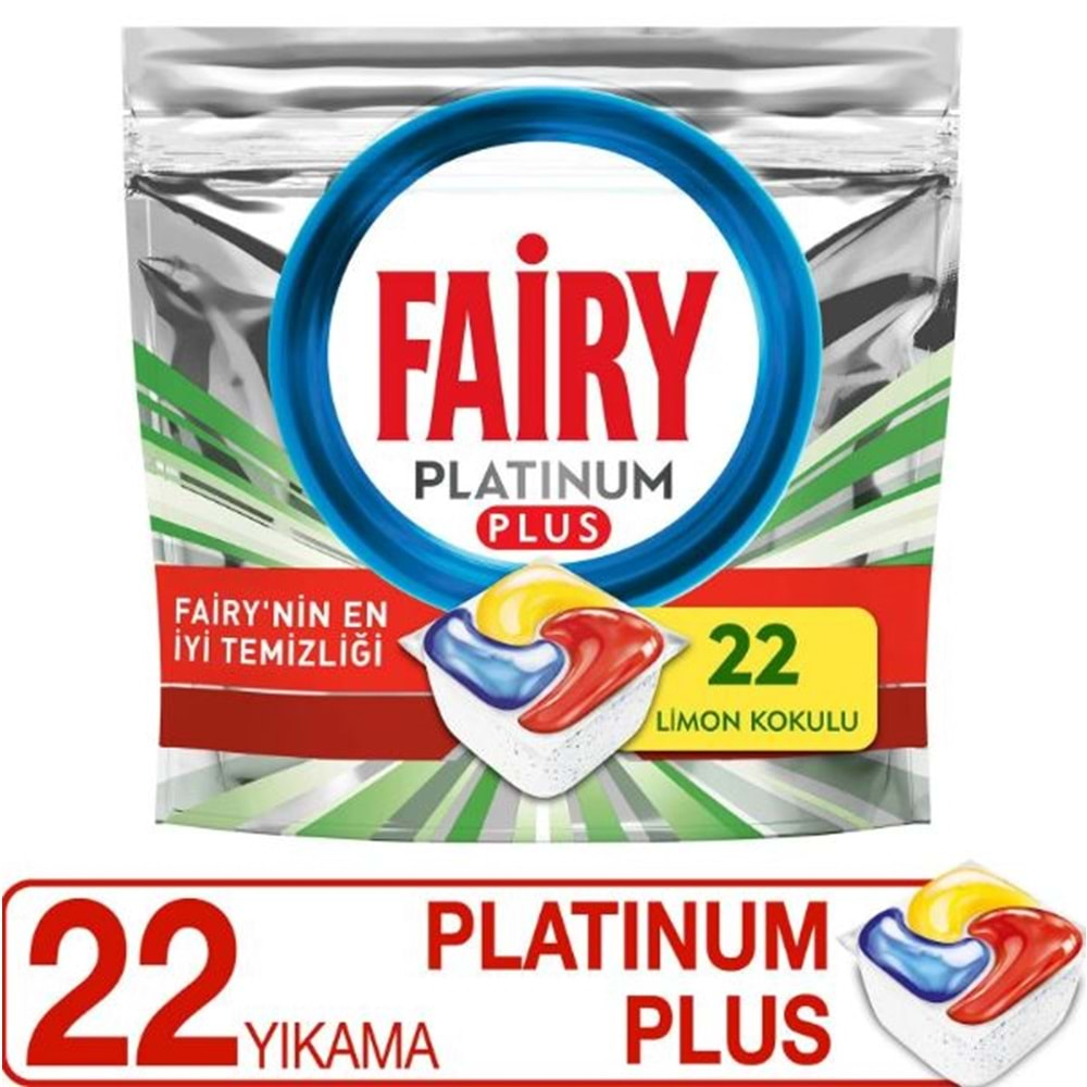 Fairy Platinum Plus 22 Yıkama Bulaşık Makinesi Deterjanı Kapsülü