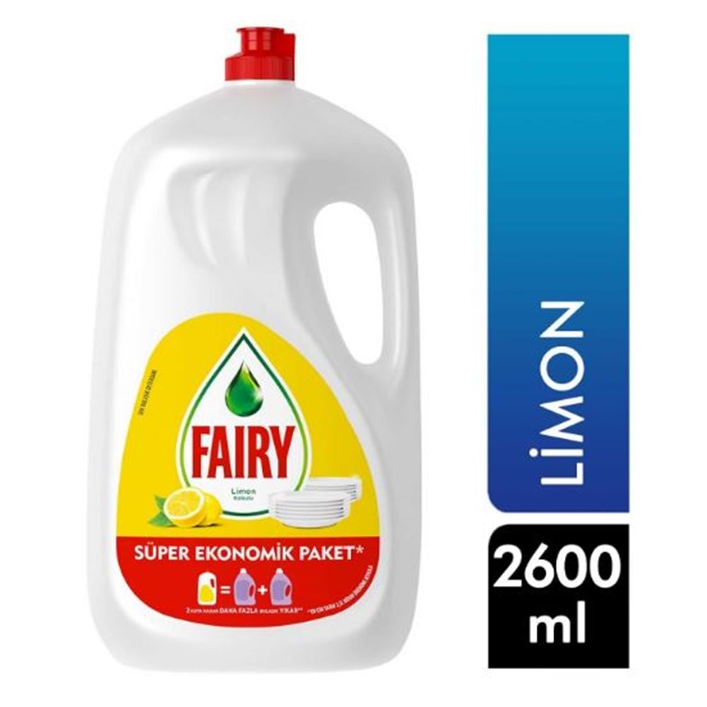 Fairy Limon Kokulu 2600 Ml Sıvı Bulaşık Deterjanı