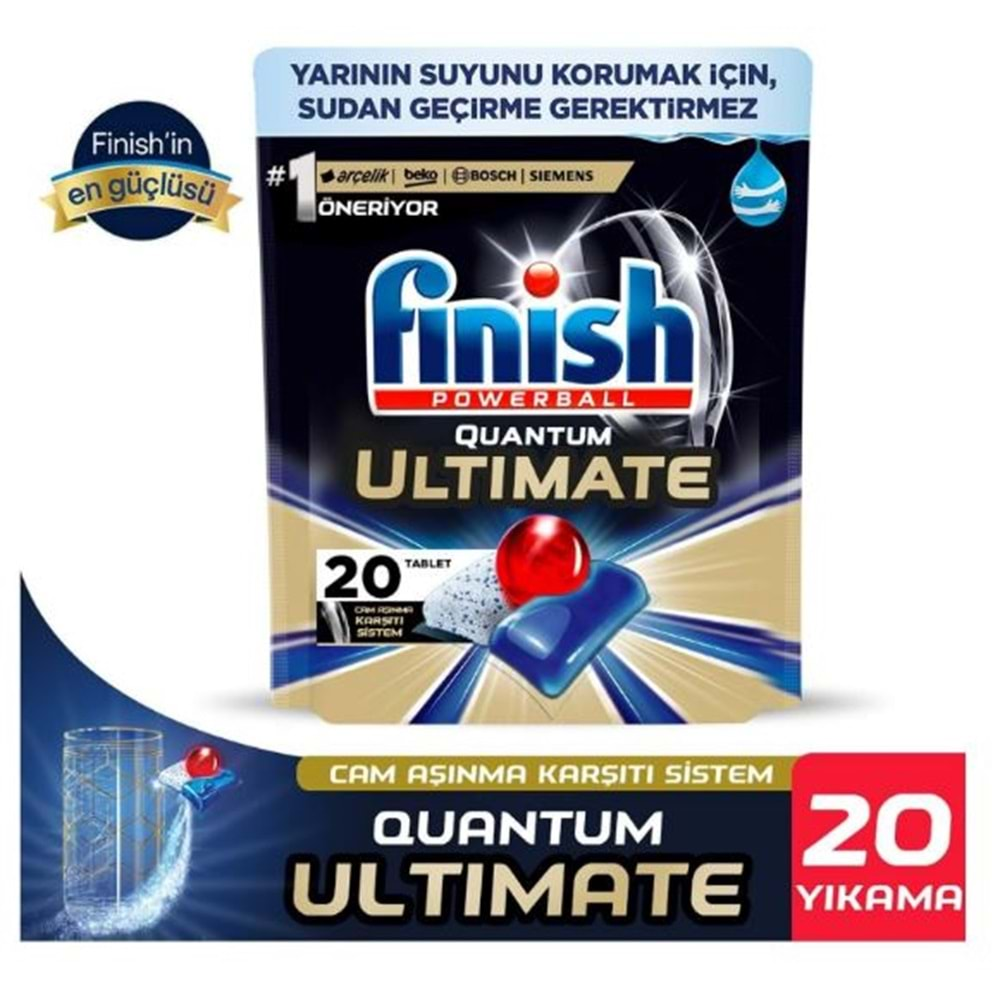 Finish Quantum Ultimate Bulaşık Makinesi 20 Tablet