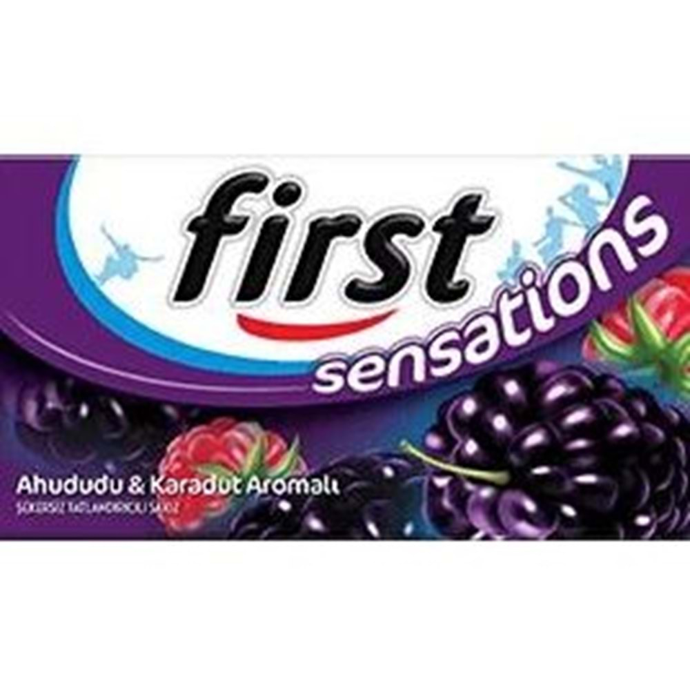 First Sensations Ahududu & Karadut Aromalı Sakız 27 Gr