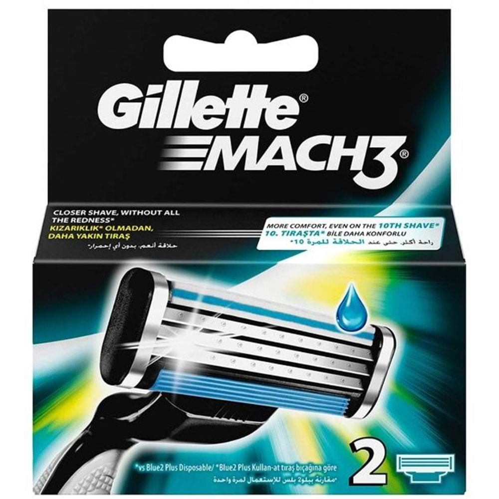 Gillette Mach3 Yedek Tıraş Bıçağı 2'li