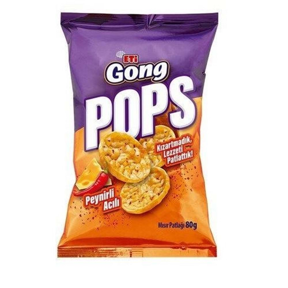 Eti Gong Pops Peynir Acılı 80 Gr