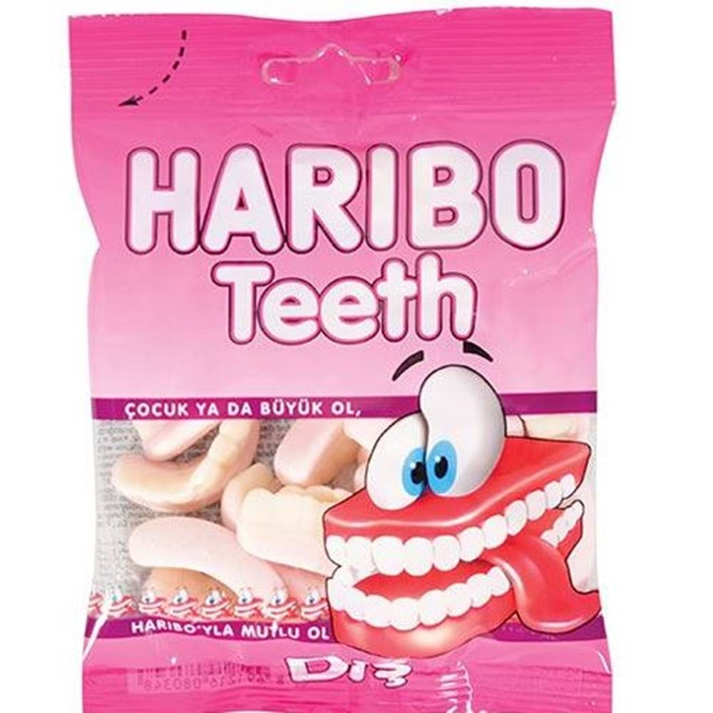 Haribo Jelly Teeth Bag 80 Gr