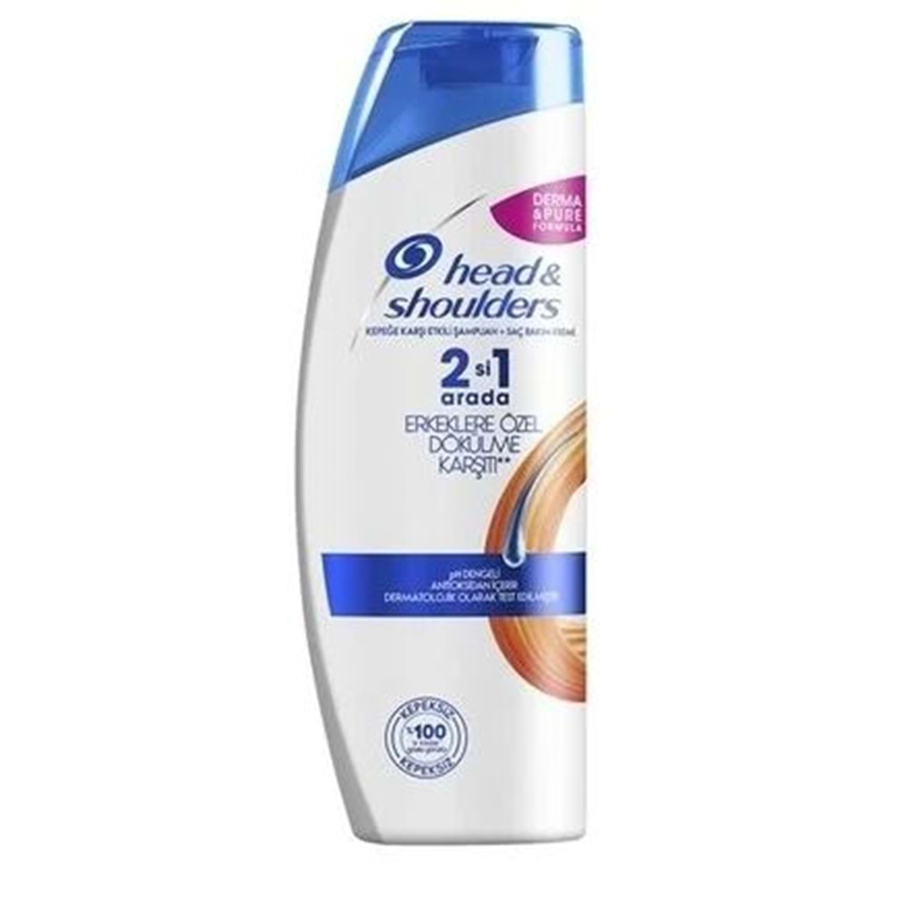 Head&Shoulders 2 Si 1 Arada Erkek Saç Dökülmelerine Karşı Şampuan 400 Ml