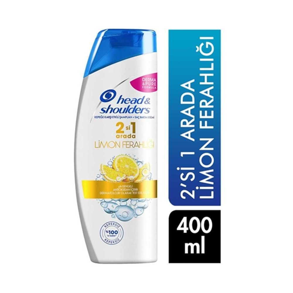 Head&Shoulders 2si1 Arada Limon Ferahlığı Şampuan 400 ml