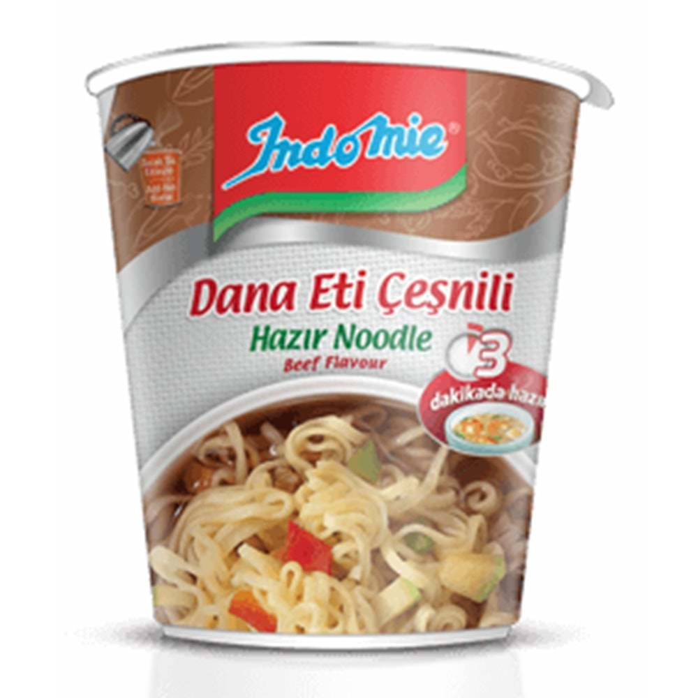 Indomie Dana Eti Çeşnili Noodle 60 Gr bardak