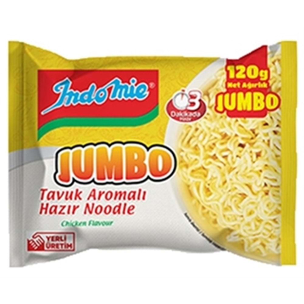 Indomie Jumbo Tavuk Hazır Noodle 120 Gr