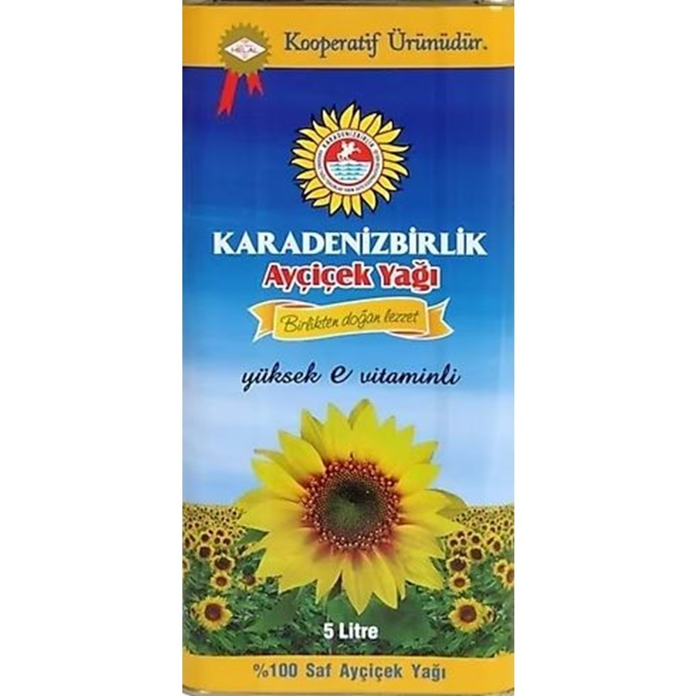 Karadenizbirlik 5 lt Teneke Ayçiçek Yağı