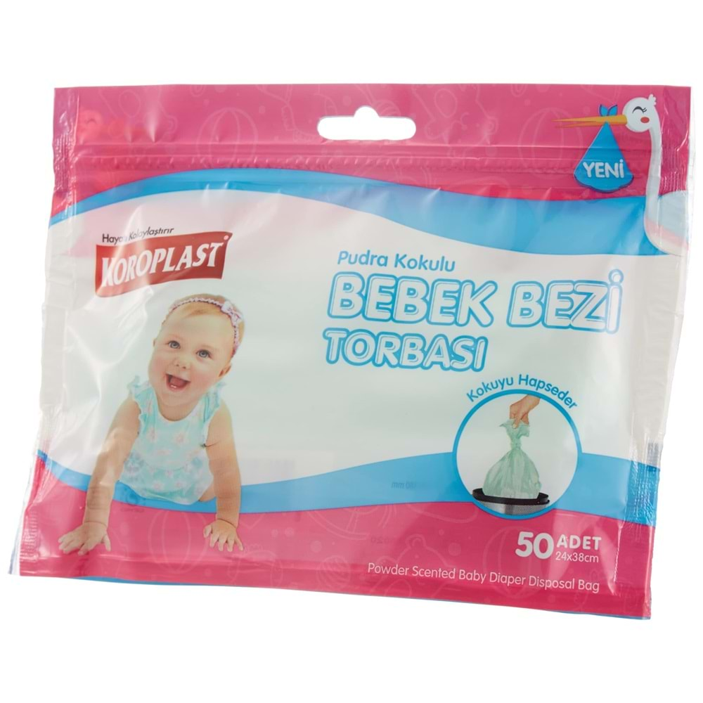 Koroplast Bebek Bezi Toprbası Pudra Kokulu 50 Poşet