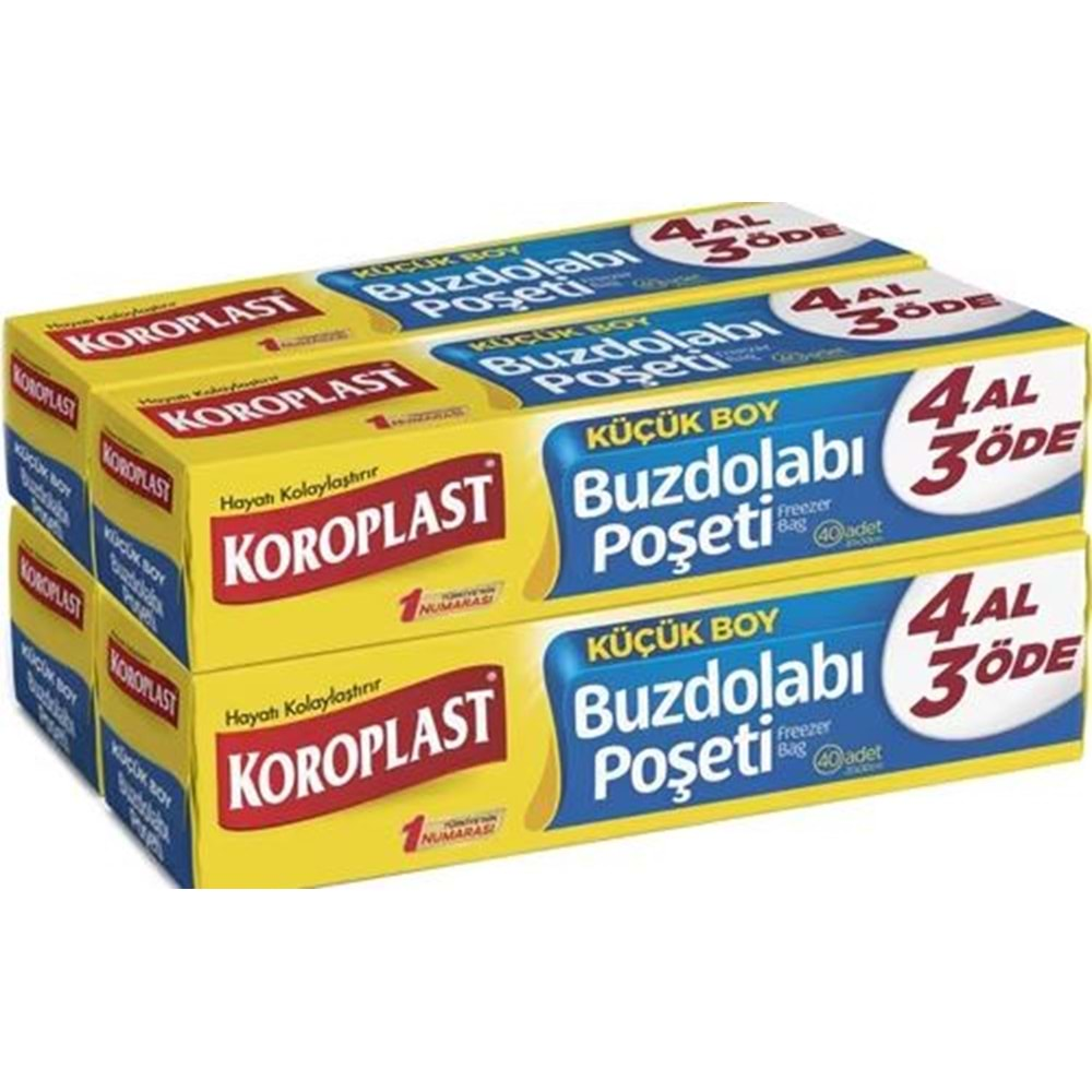 Koroplast Buzdolabı Poşeti Küçük Boy 4 Al 3 Öde 40'lı