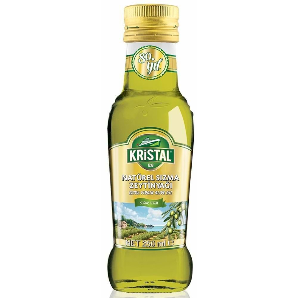 Kristal Zeytinyağı Natürel Sızma Cam 250 Ml