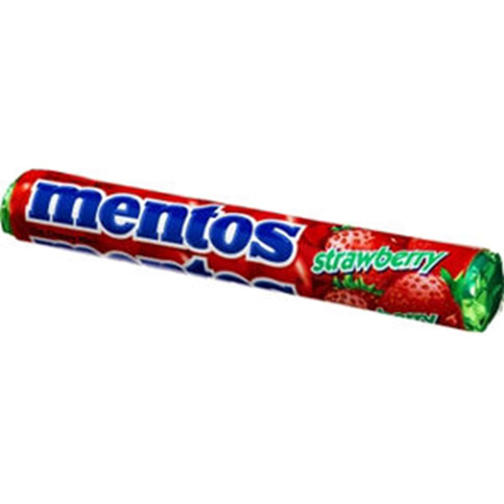 Mentos Çilek Aromalı Şeker 37.5 Gr