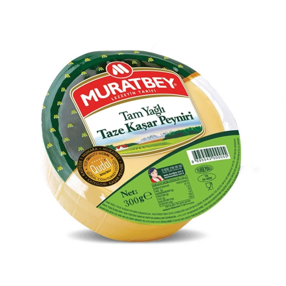 Muratbey Tam Yağlı Kaşar Peyniri 300 Gr