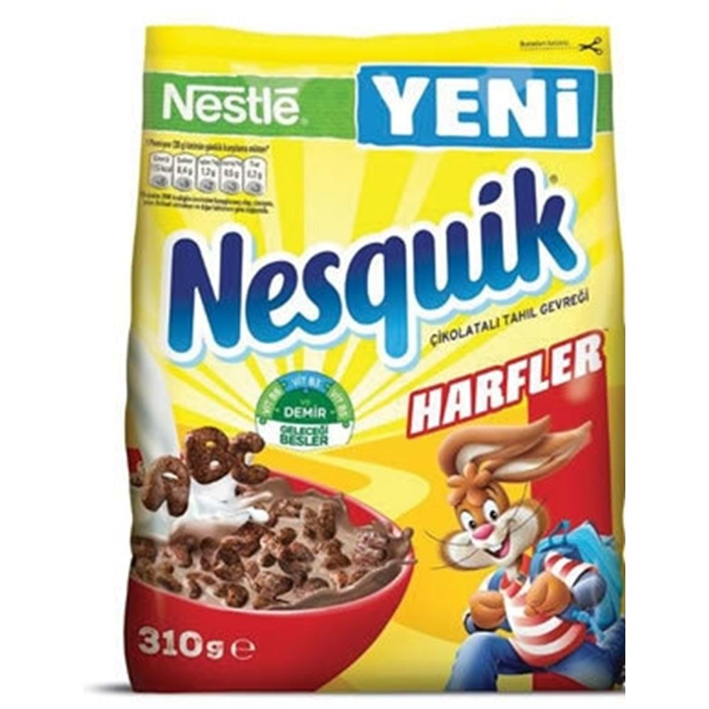 Nestle Nesquik Harfler Çikolatalı Tahıl Gevreği 310 Gr