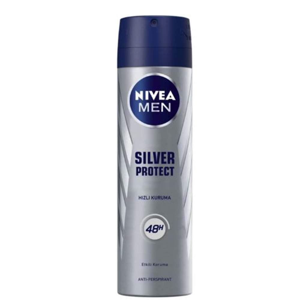 Nivea Men Erkek Sprey Deodorant Silver Protect 150 Ml