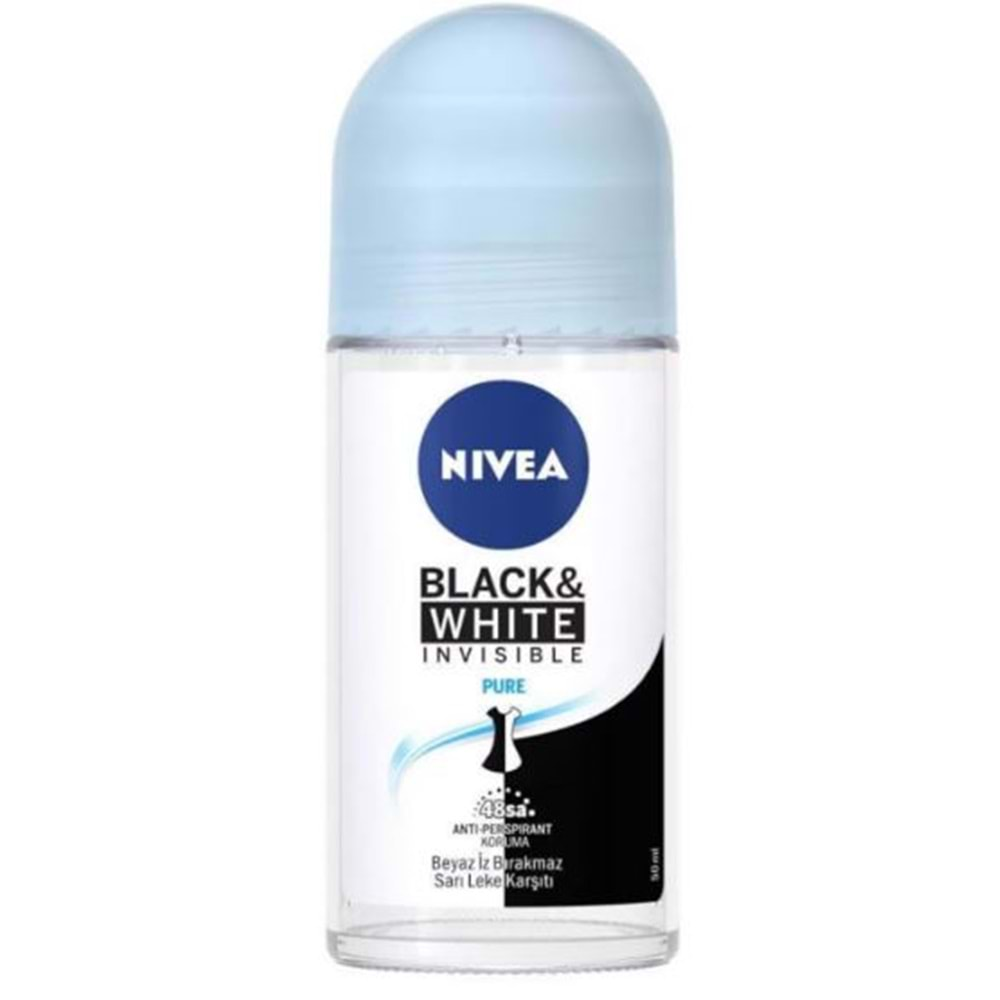 Nivea Roll On 50 ml Kadın Invisible Black & White Pure