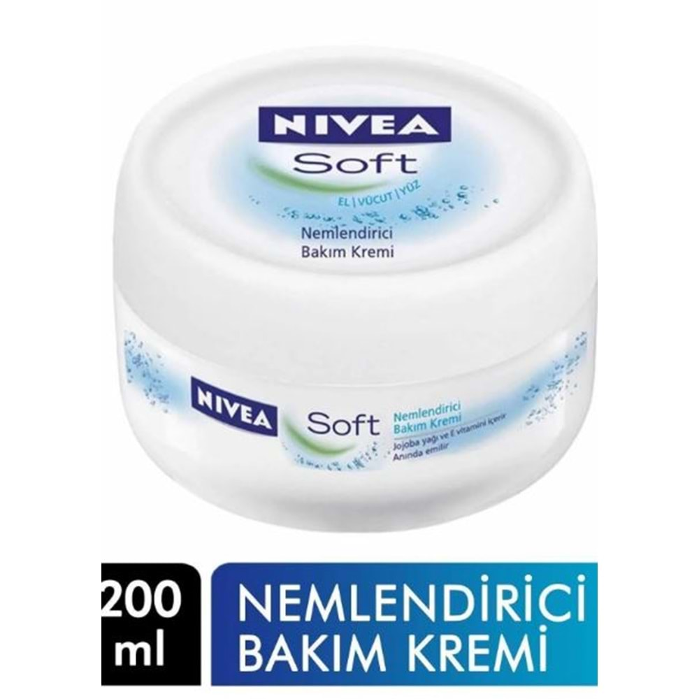 Nivea Soft Krem 200 Ml Nemlendirici Bakım Yüz Kremi