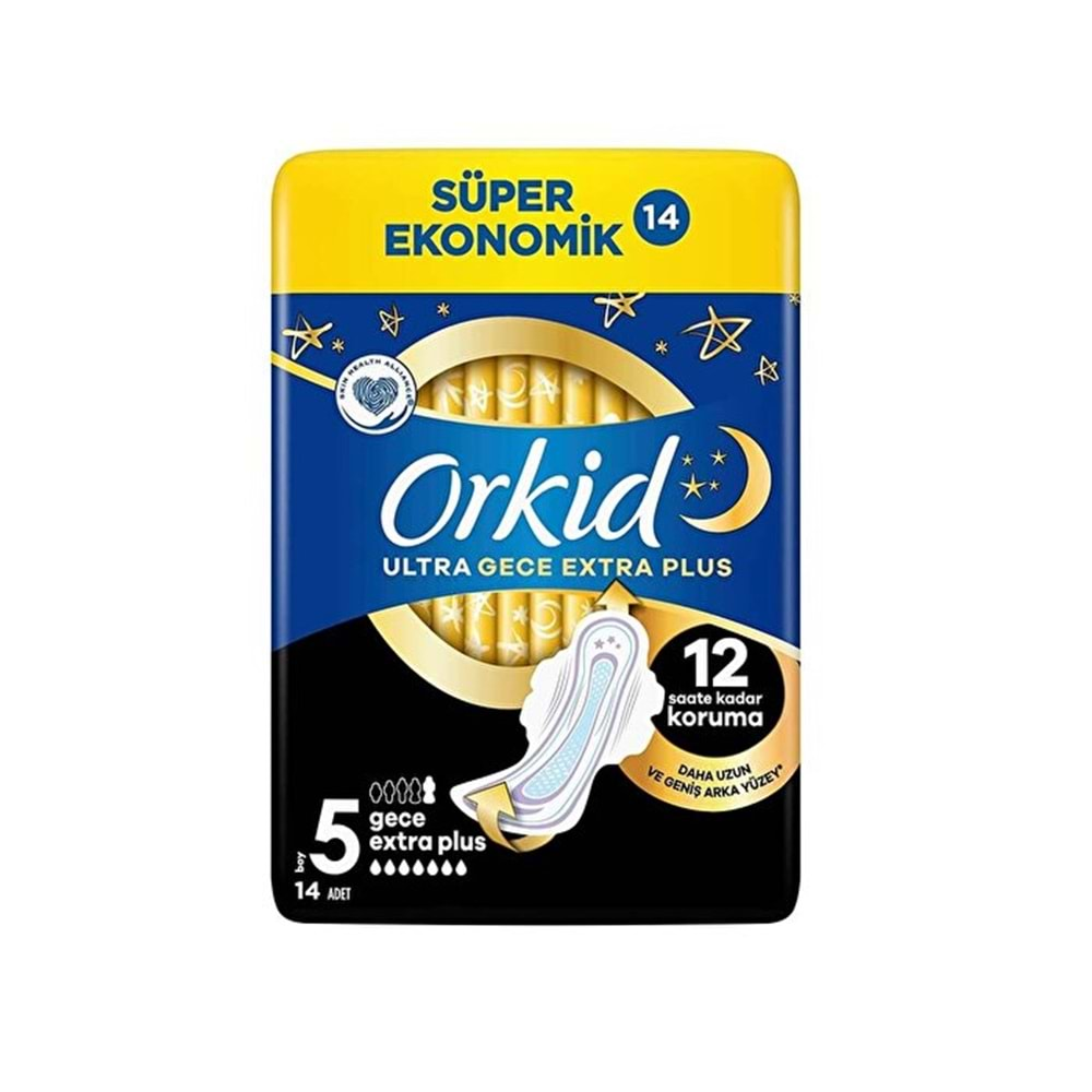 Orkid Hijyenik Ped Ultra Extra Plus Gece 14'lü