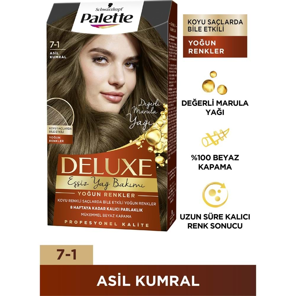 Palette Deluxe Saç Boyası 7.1 Asil Kumral