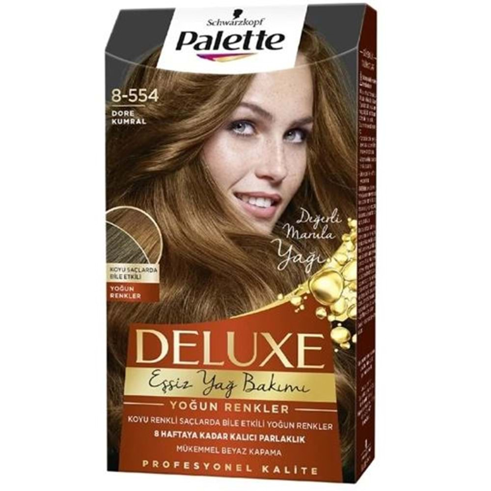 Palette Deluxe 8-554 Dore Kumral Saç Boyası