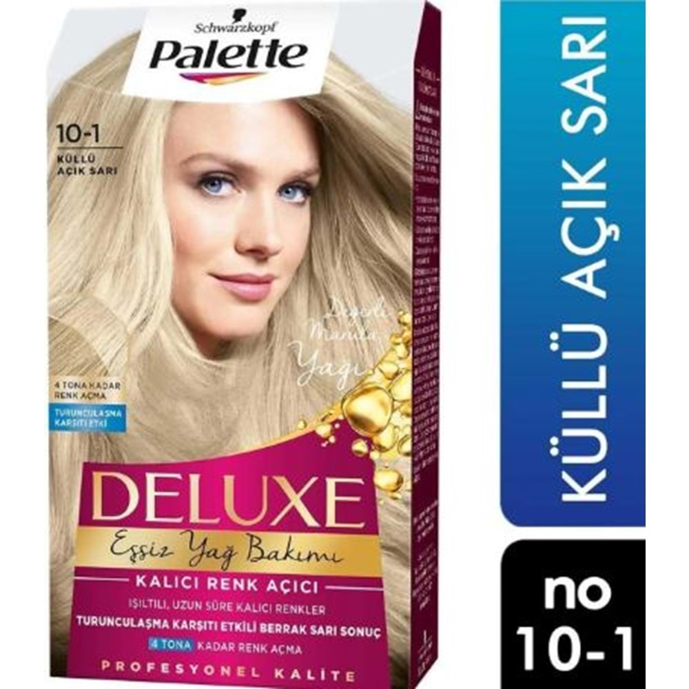 Palette Deluxe Eşsiz Yağ Bakımı Saç Boyası Küllü Açık Sarı 10-1