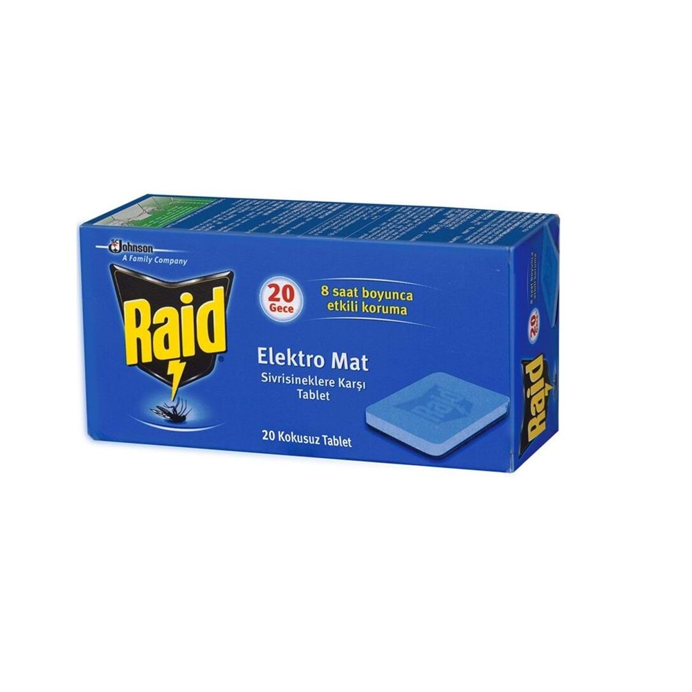 Raid Elektro Mat Tablet 20 Adet