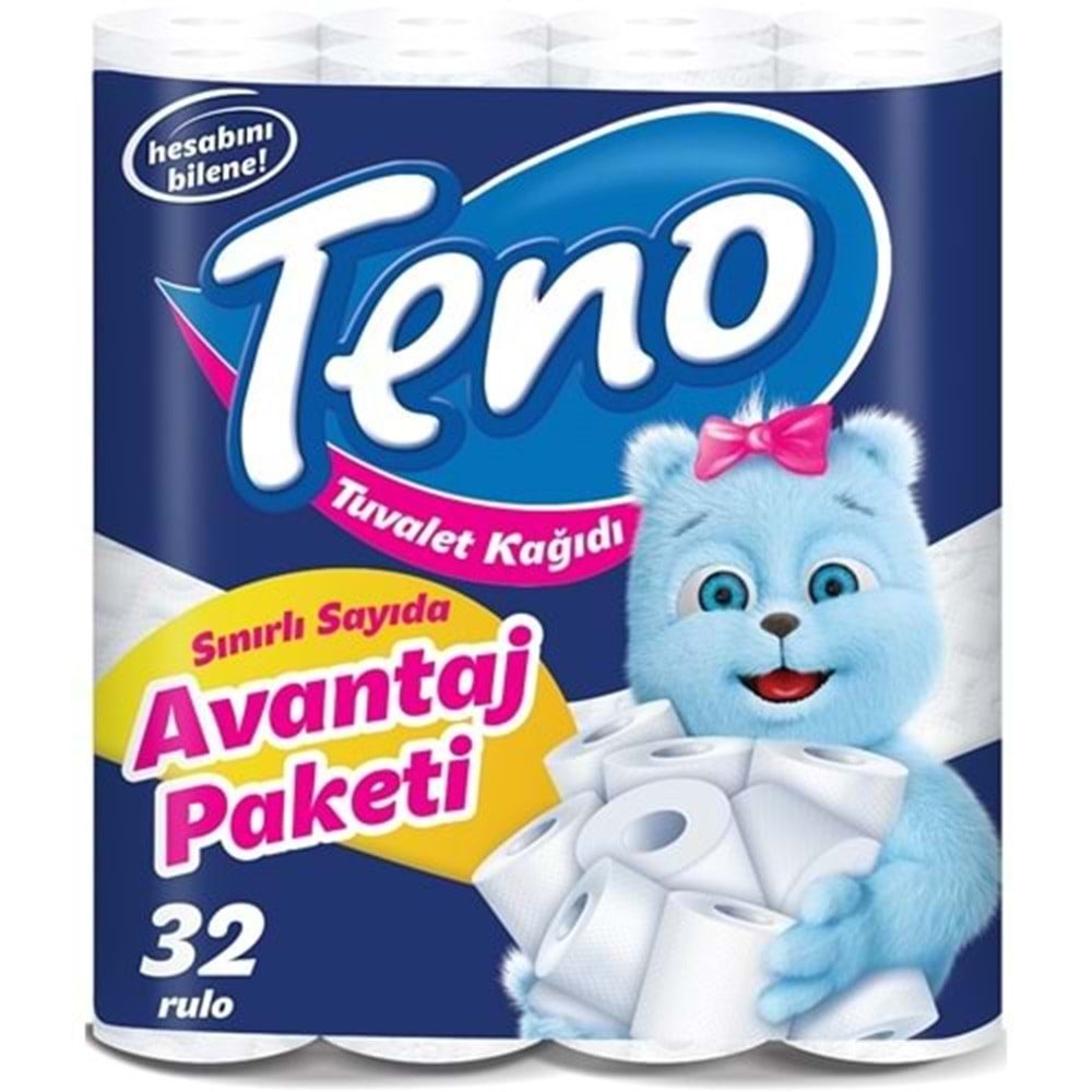 Teno Ultra Tuvalet Kağıdı Çift Katlı 32 Li Paket