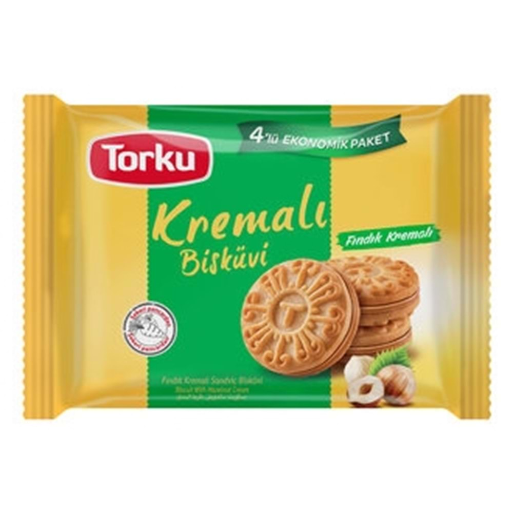 Torku 4 Lü Kremalı Bisküvi 272 Gr Fındıklı