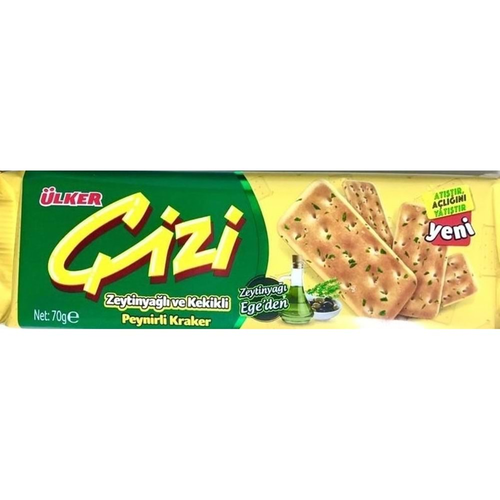 Ülker Çizi Zeytinyağlı Kekikli Kraker 70 Gr