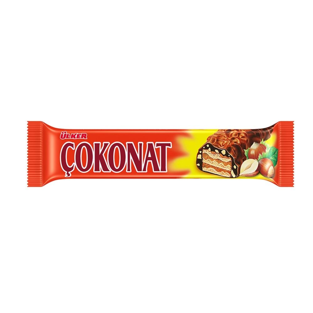 Ülker Çokonat Çikolata Kaplı Gofret Fındıklı 33 Gr