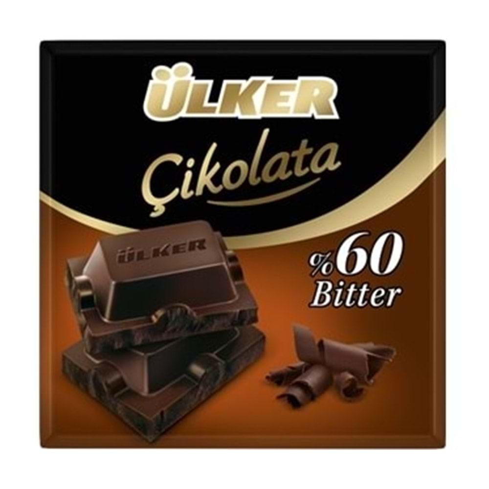 Ülker Çikolata Bitter %60 Bitter Kare 65 Gr