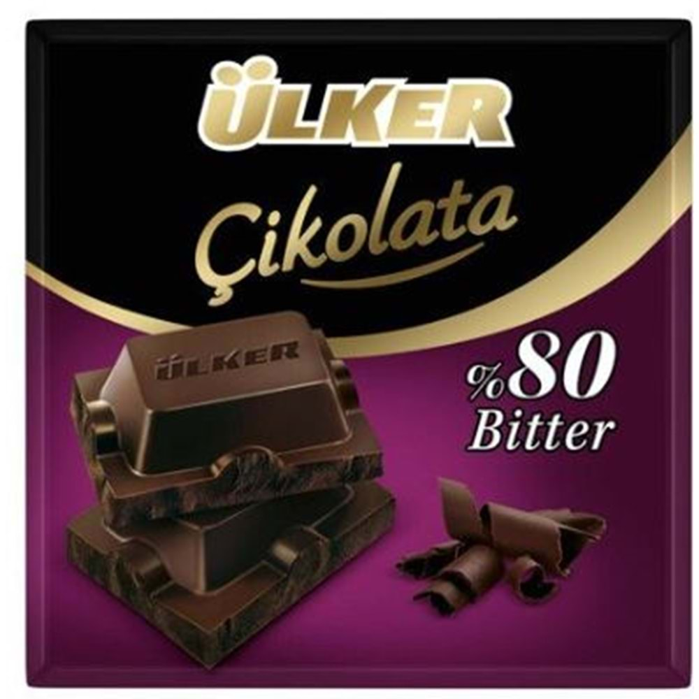 Ülker Çikolata %80 Kakaolu Bitter Cikolata 60 Gr