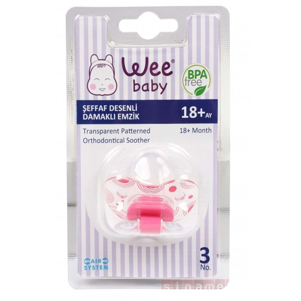 Wee Baby Desenli Damaklı Emzik No: 3 Kod: 838