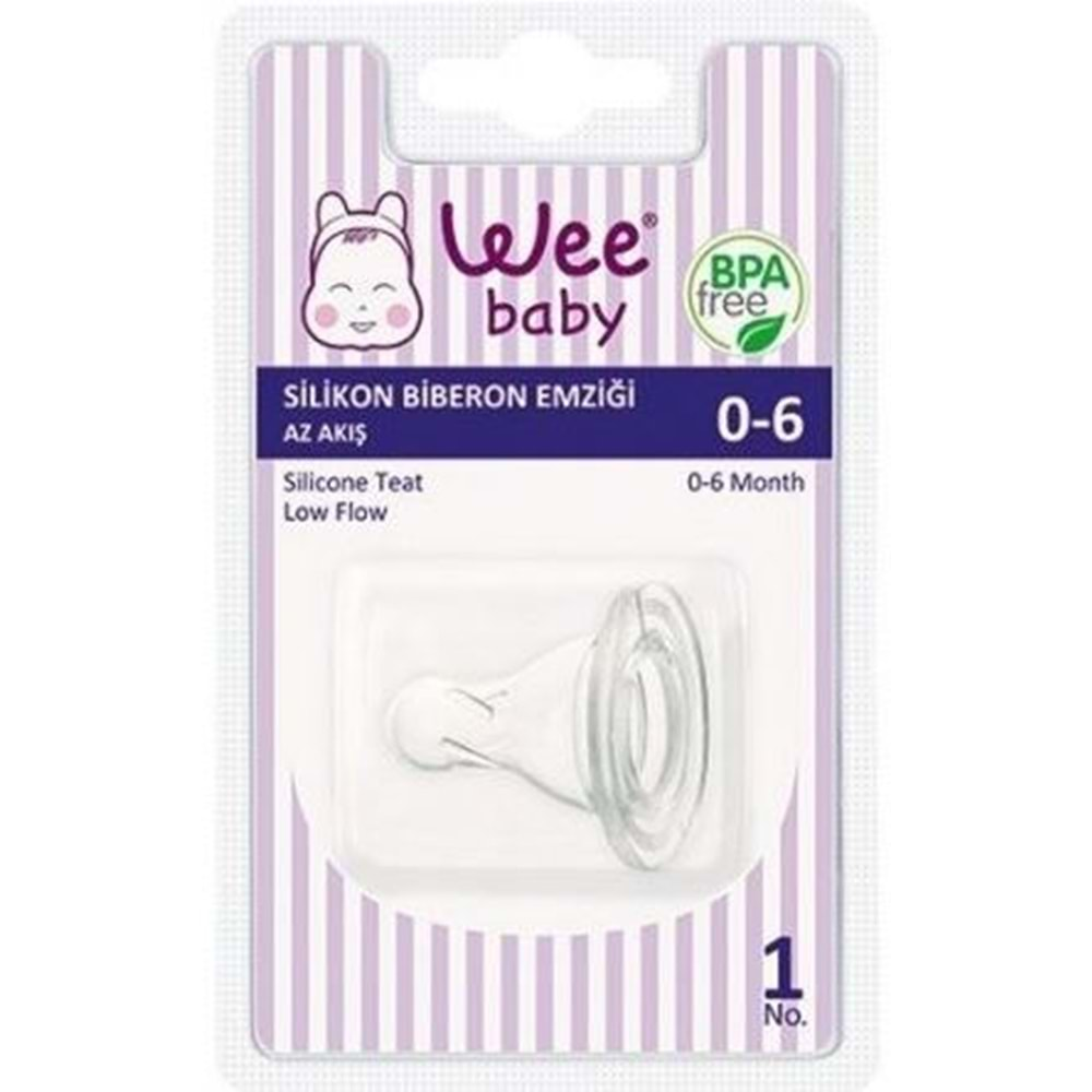 Wee Baby Silikon Biberon Emziği Az Akış No:1 Kod: 866