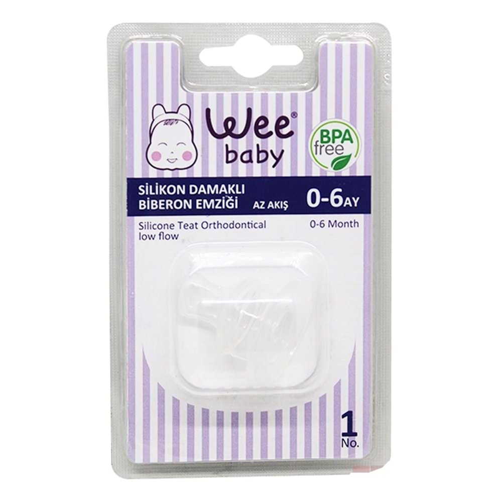 Wee Baby Silikon Damaklı No:1 0-6 Ay Biberon Emziği