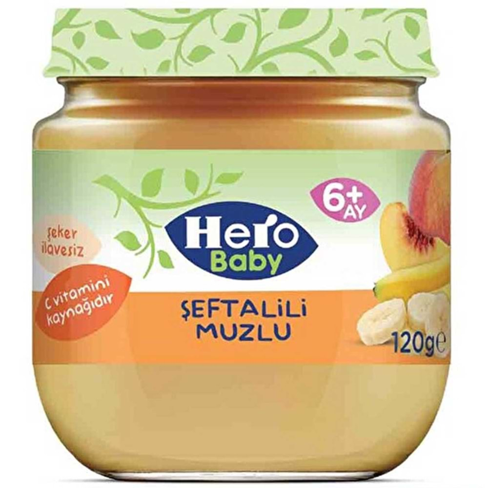 Hero Baby Bebek Maması 120 gr Kavanoz Şeftali & Muz