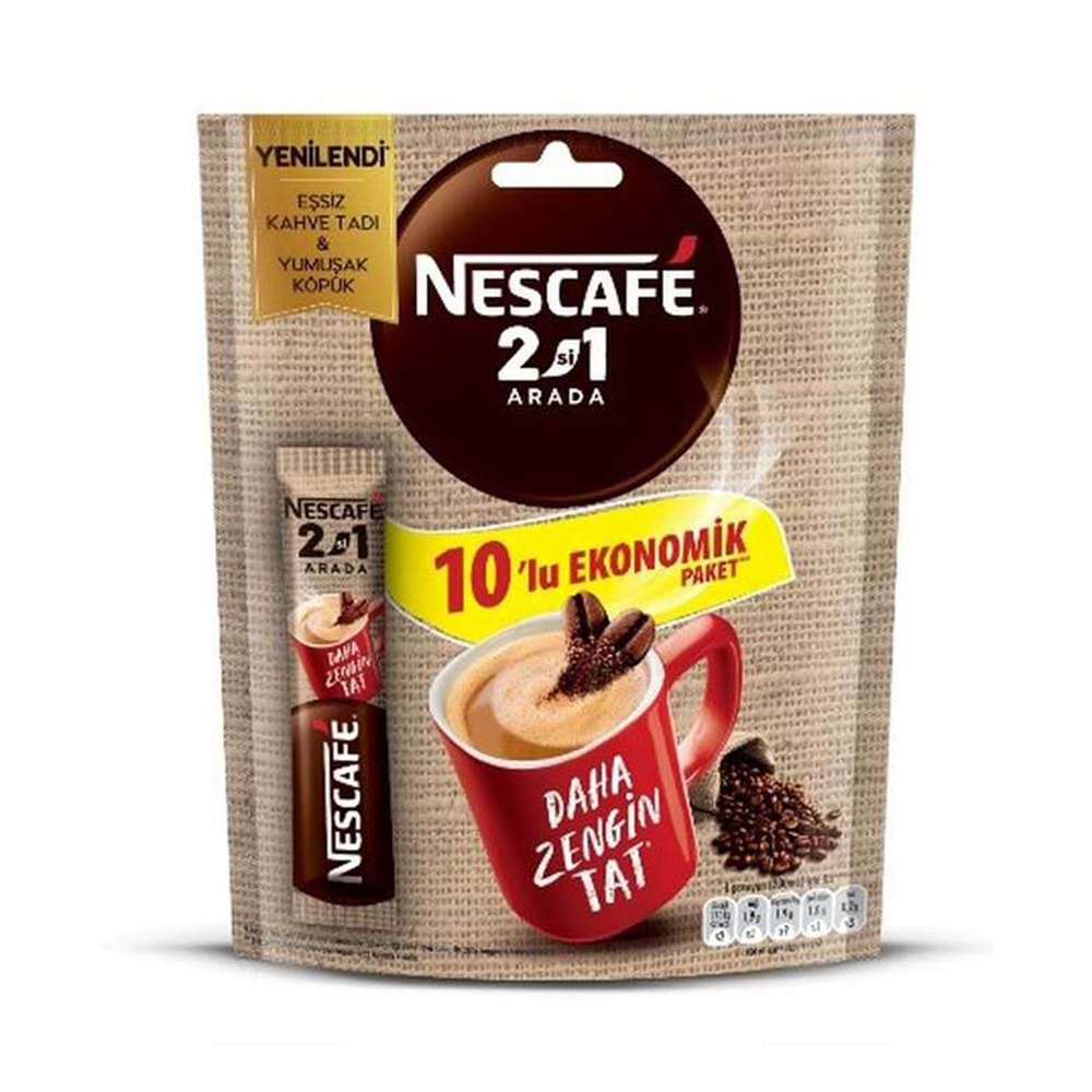 Nescafe 2'si 1 Arada 10 gr X 10 Lu