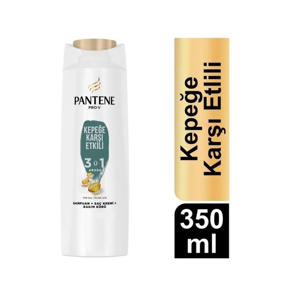 Pantene Kepeğe Karşı Etkili 3'ü1 Arada Şampuan 350 Ml