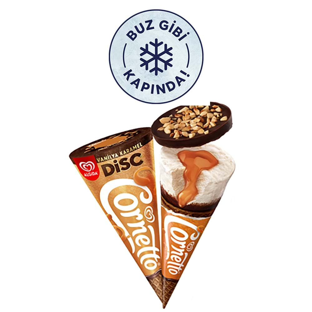 Algida Cornetto Dısk Van-Karamel 130Ml